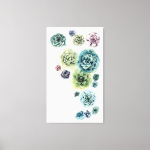 Cluster Succulenten Canvas Afdruk