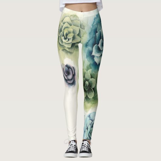 Cluster Succulenten Leggings (Voorkant)