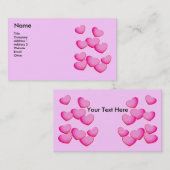 Cluster van  Bright Hearts Shades of Pink Visitekaartje (Voorkant / Achterkant)