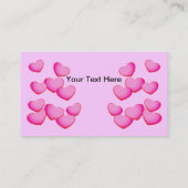 Cluster van  Bright Hearts Shades of Pink Visitekaartje (Achterkant)