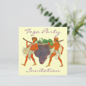 Cluster van Grafieken en Togas Toga-partijuitnodig Kaart (Staand voorkant)