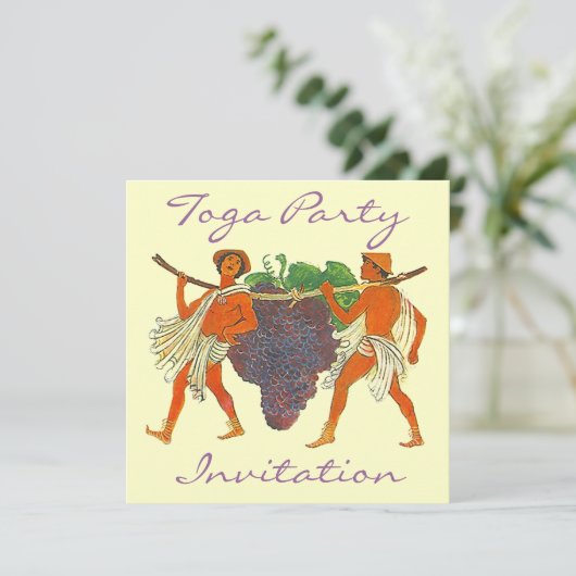 Cluster van Grafieken en Togas Toga-partijuitnodig Kaart (Staand voorkant)