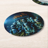 Cluster van griezelige spookpoppen! Onderzetter (Gebogen)