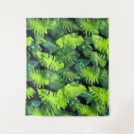 Cluster van groene bladeren  wandkleed (Voorkant)