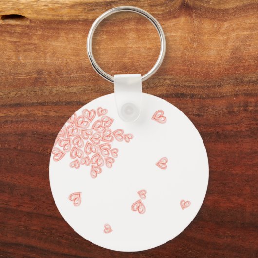 Cluster van harten sleutelhanger (Voorkant)