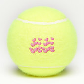 Cluster van  levendige harten tinten van roze tennisballen (Achterkant)