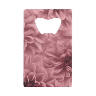 Cluster van licht mauve dahlia bloemen creditkaart flessenopener