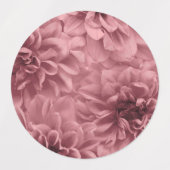 Cluster van Light Mauve / Pink Dahlia Bloemen Labels (Design 2)