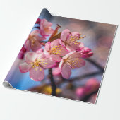 Cluster van losbloesems van de Sakura-kers in de w Cadeaupapier (Uitgerold)