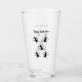 Cluster van marcherende griezelige zwarte mieren glas (Voorkant)