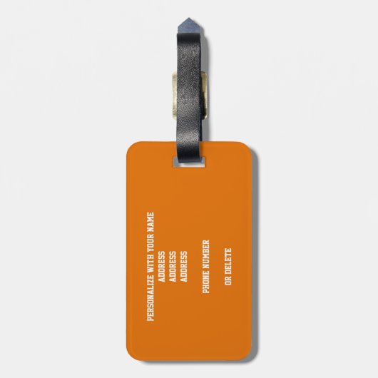 Cluster van oranje witte basketballen gepersonalis bagagelabel (Achterkant verticaal)