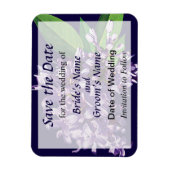 Cluster van Paarse Lilacs Save the Date Magneet (Verticaal)