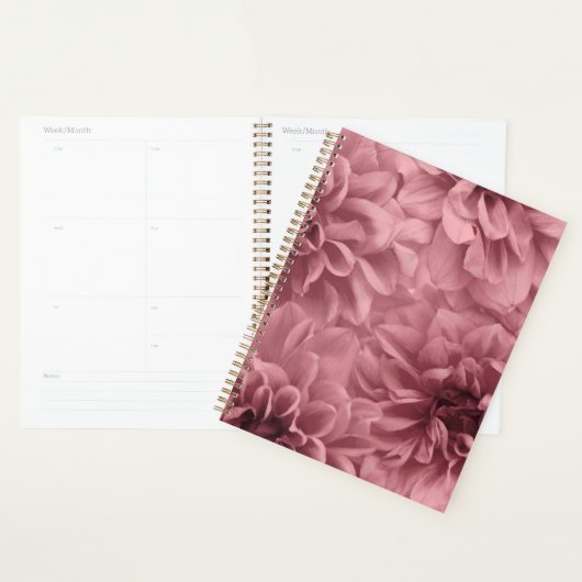 Cluster van Peach Dahlias Floral Planner (Display)