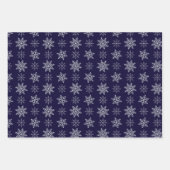 Cluster van sneeuwvlokken op Deep Red, Green en Bl Inpakpapier Vel (Voorkant 3)