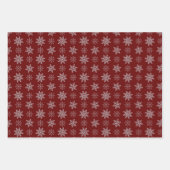 Cluster van sneeuwvlokken op Deep Red Inpakpapier Vel (Voorkant 2)