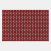 Cluster van sneeuwvlokken op Deep Red Inpakpapier Vel (Voorkant)