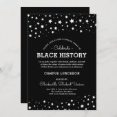 Cluster van sterren | Black History Event B/W Kaart (Voorkant / Achterkant)