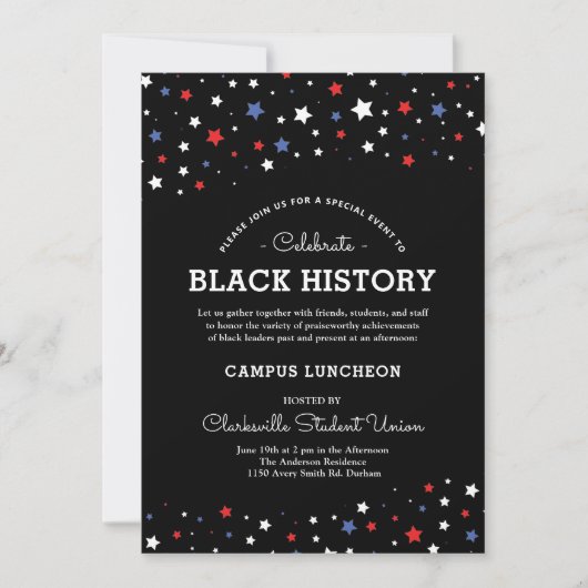 Cluster van sterren | Black History Event RWBB Kaart (Voorkant)