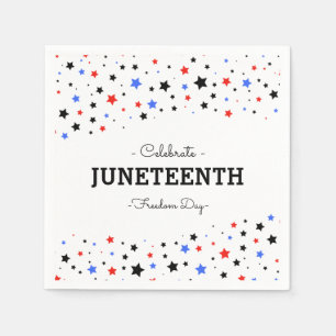 Cluster van sterren   Celebrate Juneteenth Napkins Servet