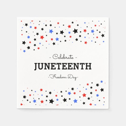 Cluster van sterren | Celebrate Juneteenth Napkins Servet (Voorkant)