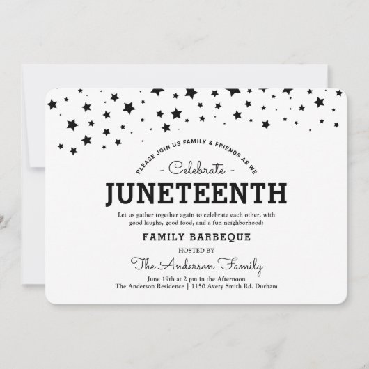 Cluster van sterren | Juneteenth Holiday Black Sta Kaart (Voorkant)