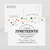 Cluster van sterren | Juneteenth Holiday RBYG Colo Briefkaart (Voorkant / Achterkant)