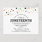 Cluster van sterren | Juneteenth Holiday RBYG Colo Briefkaart (Voorkant)