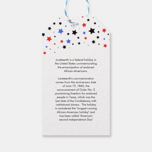 Cluster van sterren | Junittiende informatie Cadeaulabel (Achterkant)