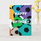 cluster van voetballen, Happy Birthday Kaart (Gele Bloem)