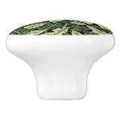 Cluster van wijnstokken in tinten groen keramische knop (Zijkant)