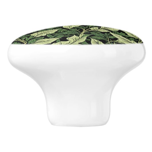 Cluster van wijnstokken in tinten groen keramische knop (Zijkant)