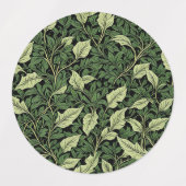 Cluster van wijnstokken in tinten groen labels (Design 2)