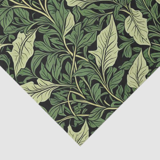 Cluster van wijnstokken in tinten groen tissuepapier (Detail)