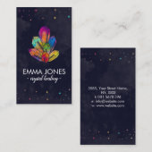 Cluster voor kleurrijke stralingsbescherming visitekaartje (Voorkant / Achterkant)