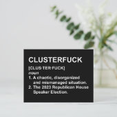 Clusterf*ck 2023 Verkiezing van de voorzitter van  Briefkaart (Staand voorkant)