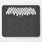 Clusterpinguïns kalender 2015 muismat (Voorkant)