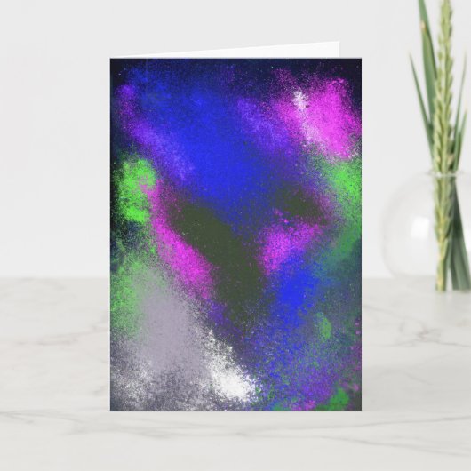 Clusters blauw Wenskaart Kaart (Voorkant)