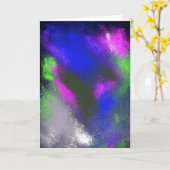 Clusters blauw Wenskaart Kaart (Gele Bloem)