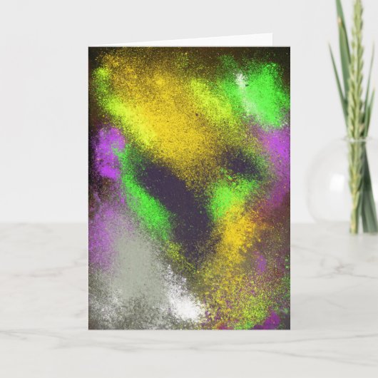 Clusters geel Wenskaart Kaart (Voorkant)