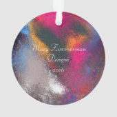 "Clusters - rode" cirkelvormgeving Ornament (achterkant)