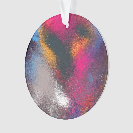 "Clusters - rode" cirkelvormgeving Ornament (voorkant)