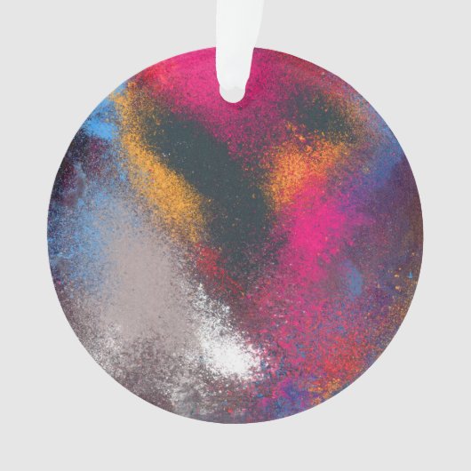 "Clusters - rode" cirkelvormgeving Ornament (voorkant)