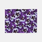 Clusters van Paarse witte slipjes: Harmonieuze gen Fleece Deken (Voorkant (Horizontaal))