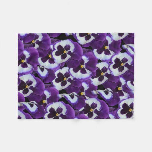 Clusters van Paarse witte slipjes: Harmonieuze gen Fleece Deken (Voorkant (Horizontaal))