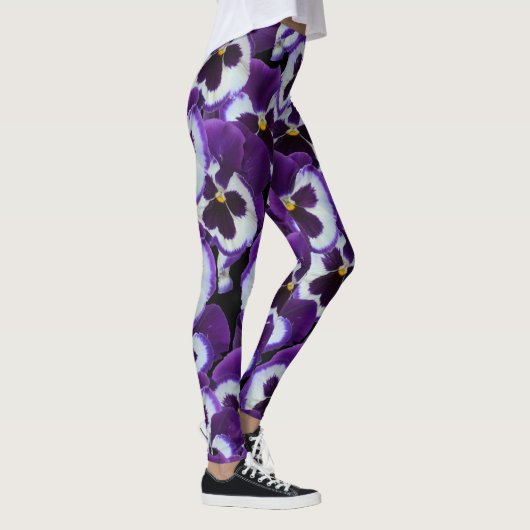 Clusters van Paarse witte slipjes: Harmonieuze gen Leggings (Rechts)