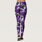 Clusters van Paarse witte slipjes: Harmonieuze gen Leggings (Achterkant)