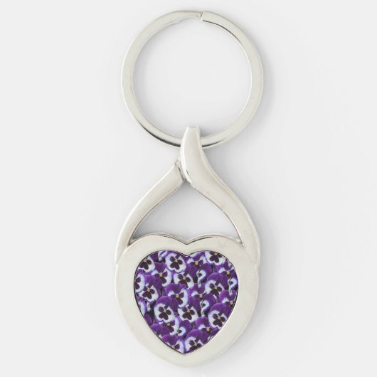 Clusters van Paarse witte slipjes: Harmonieuze gen Sleutelhanger (Voorkant)