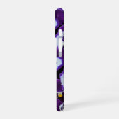 Clusters van paarse witte viooltjes: harmonieuze g iPhone 16 hoesje (Linkerkant)