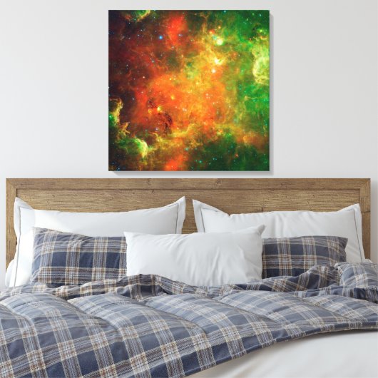 Clusters van sterren in de Noord-Amerikaanse nevel Canvas Afdruk (Insitu (Slaapkamer))