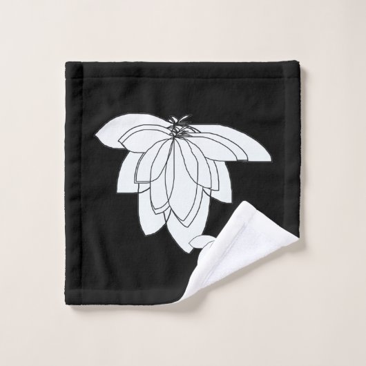 Clusters Zwarte Cadeau Bad Handdoek (Wasdoekje)